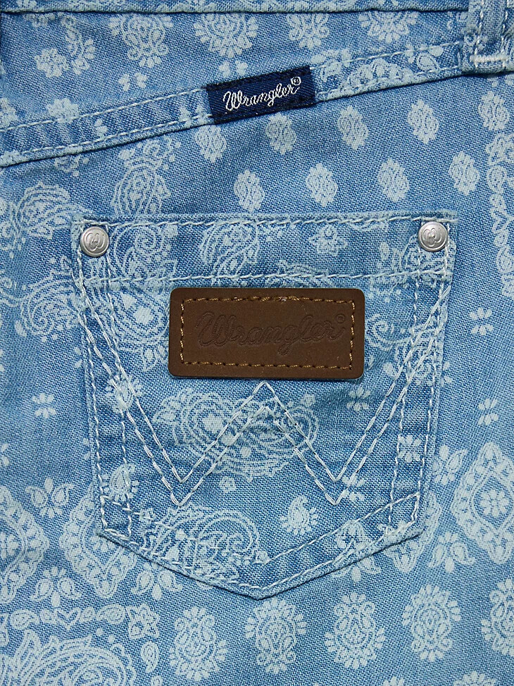 falda vaquera con bandana wrangler para niña elaina