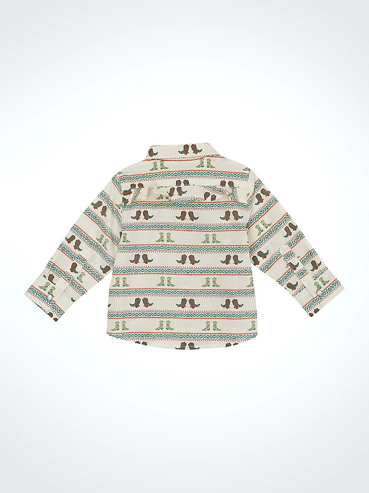 camisa vaquera con botones a presión para niña pequeña color blanco