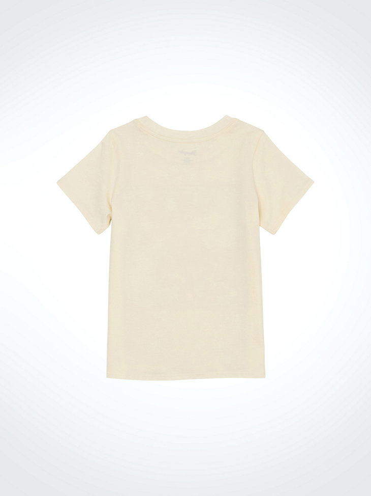 camiseta gráfica wrangler western para niña blanca