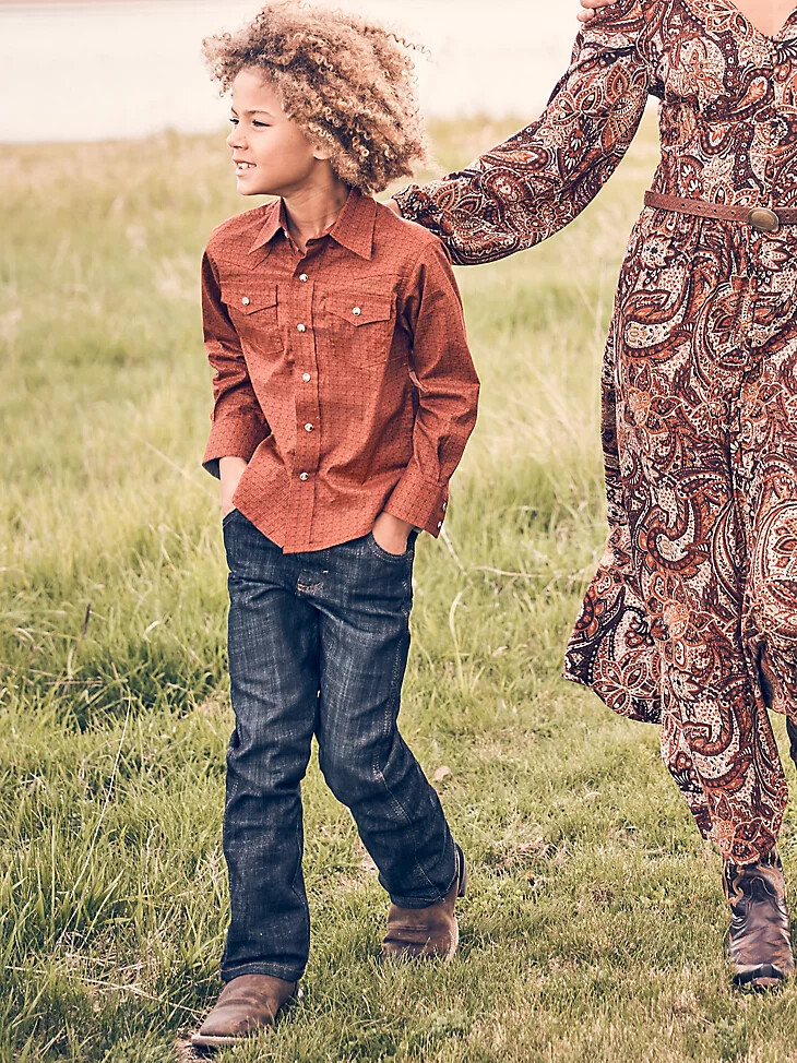 vaqueros wrangler retro slim boot para niño 4-20 dax