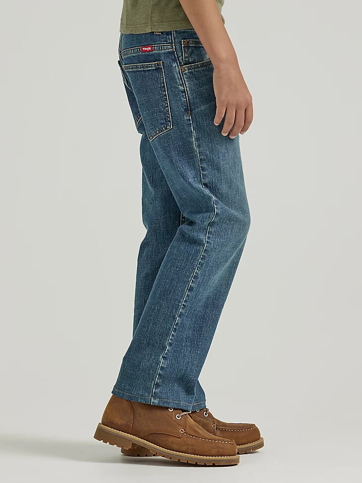 vaqueros wrangler five star classic stretch bootcut para niño 4-7 wasteland