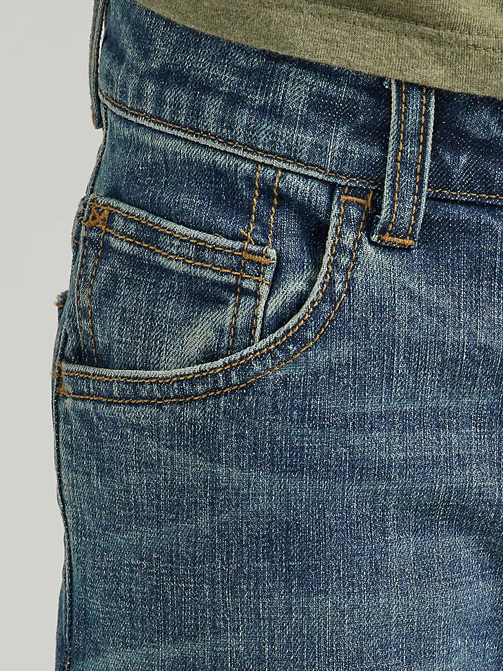 vaqueros wrangler five star classic stretch bootcut para niño 4-7 wasteland
