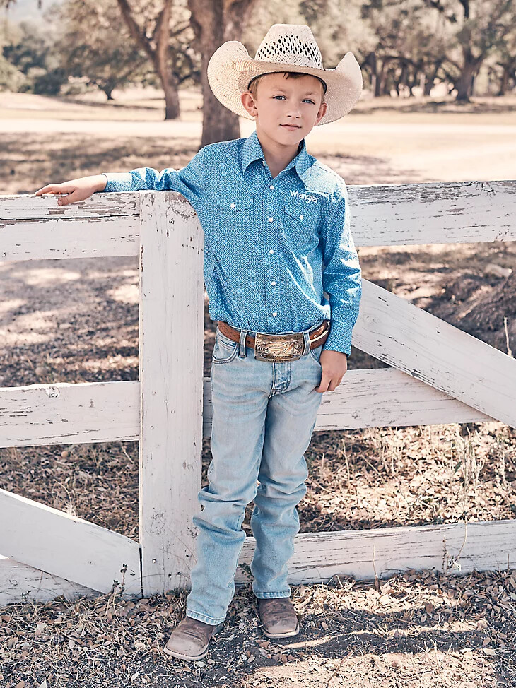 vaqueros rectos ajustados wrangler retro para niño 4-20 mendenhall