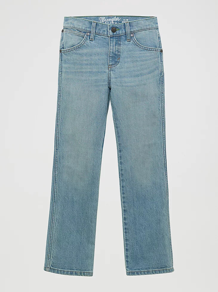 vaqueros rectos ajustados wrangler retro para niño 4-20 mendenhall