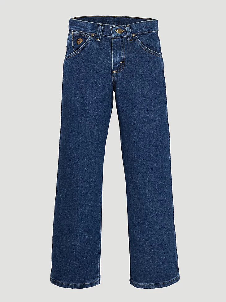 vaqueros wrangler george strait cowboy cut de corte original para niño 8-20 en denim piedra pesado