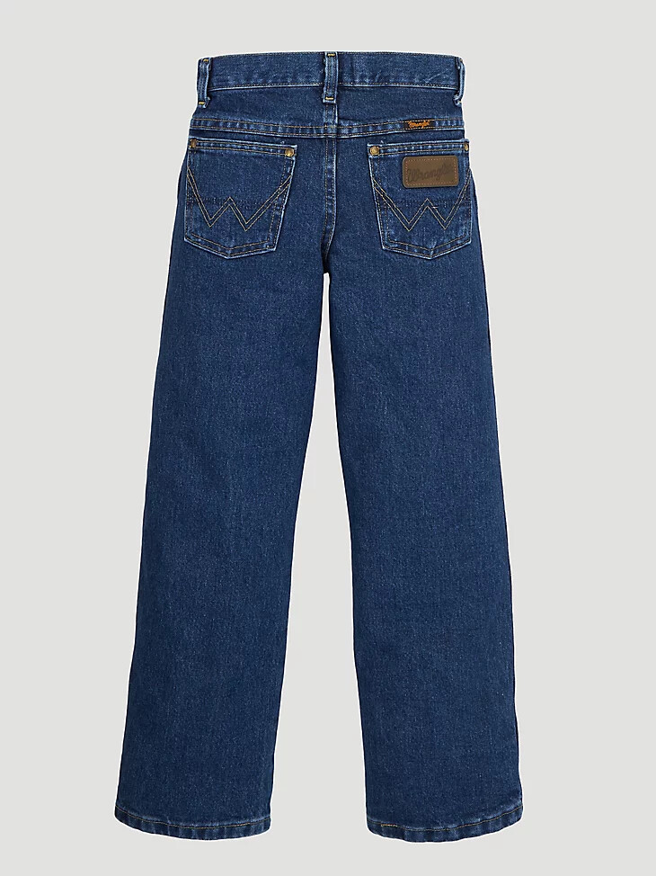 vaqueros wrangler george strait cowboy cut de corte original para niño 8-20 en denim piedra pesado