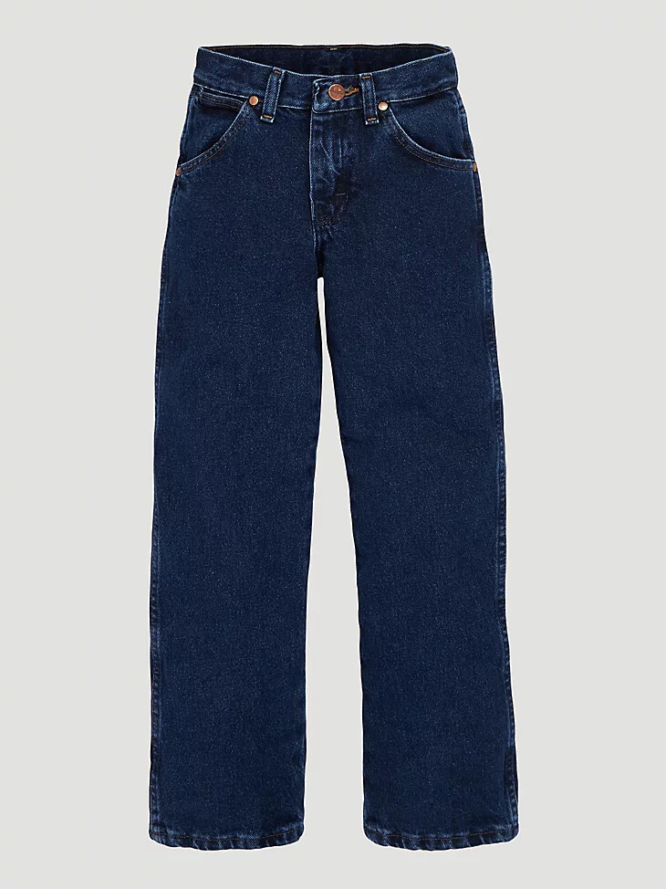 vaqueros wrangler cowboy cut original fit para niño pequeño color índigo oscuro