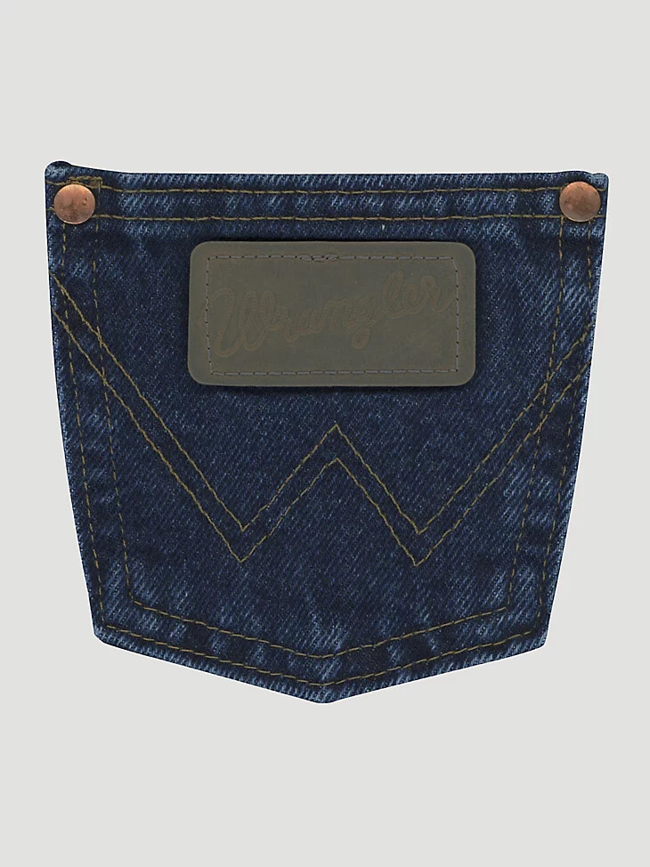 vaqueros wrangler cowboy cut original fit para niño pequeño color índigo oscuro
