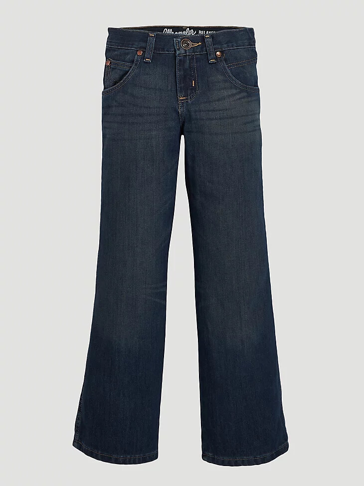 vaqueros wrangler retro relaxed bootcut para niño pequeño color cielo nocturno