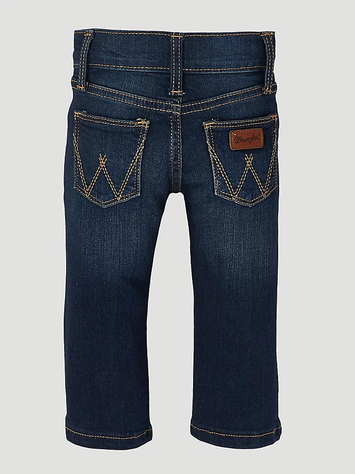 vaqueros estilo western con cintura ajustable para bebé niño color azul oscuro