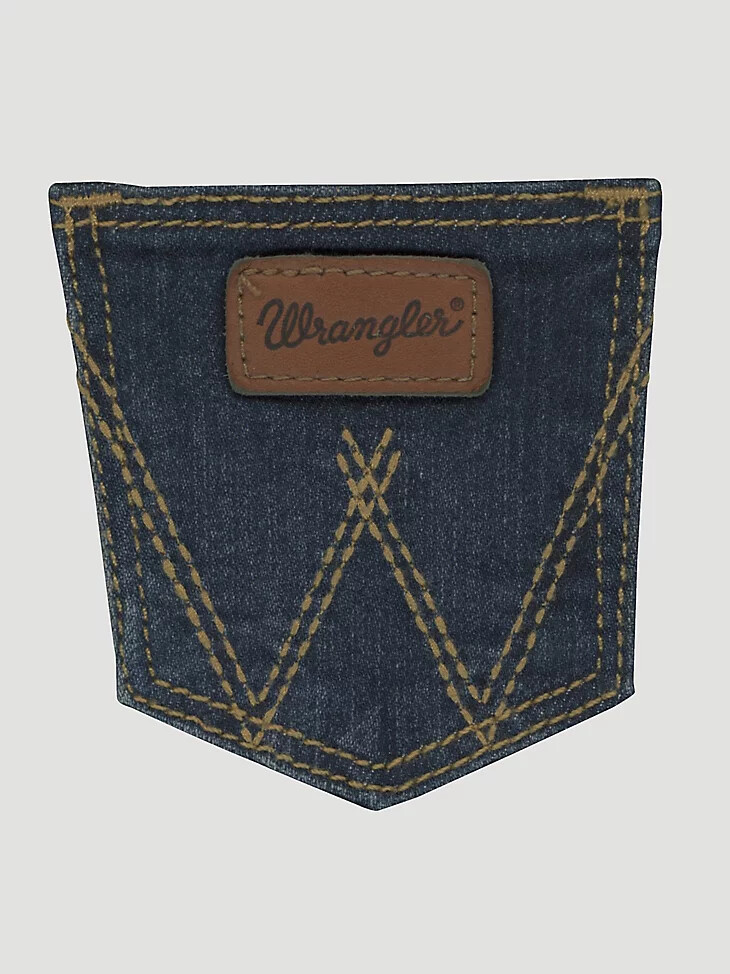 vaqueros estilo western con cintura ajustable para bebé niño color azul oscuro