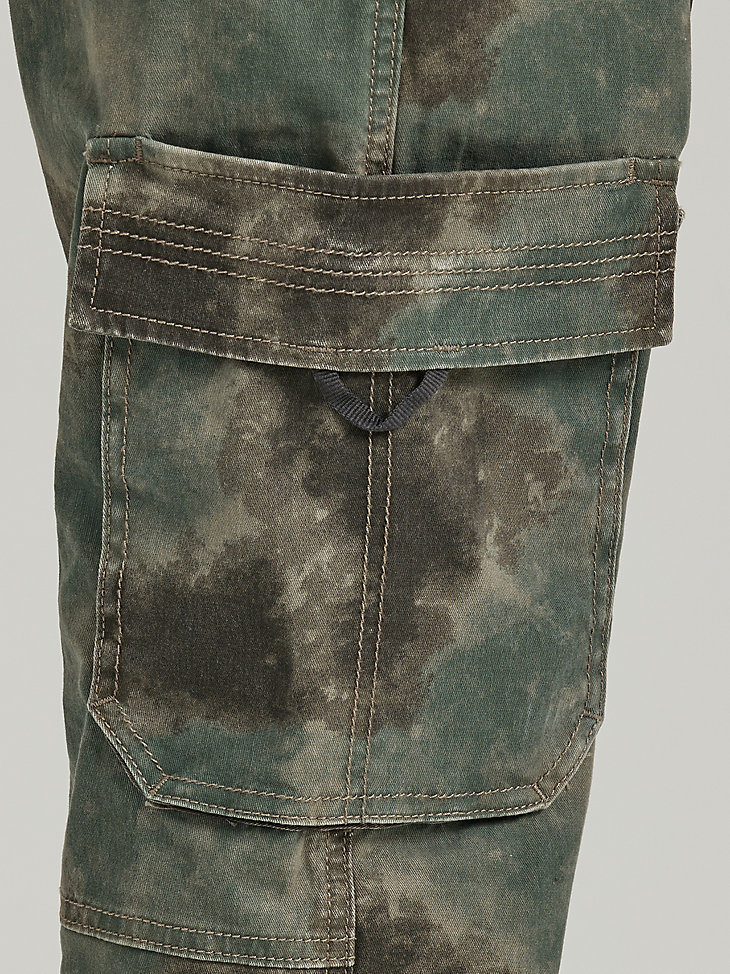 jogger cargo holgado para niño 8-16 camuflaje borroso bosque