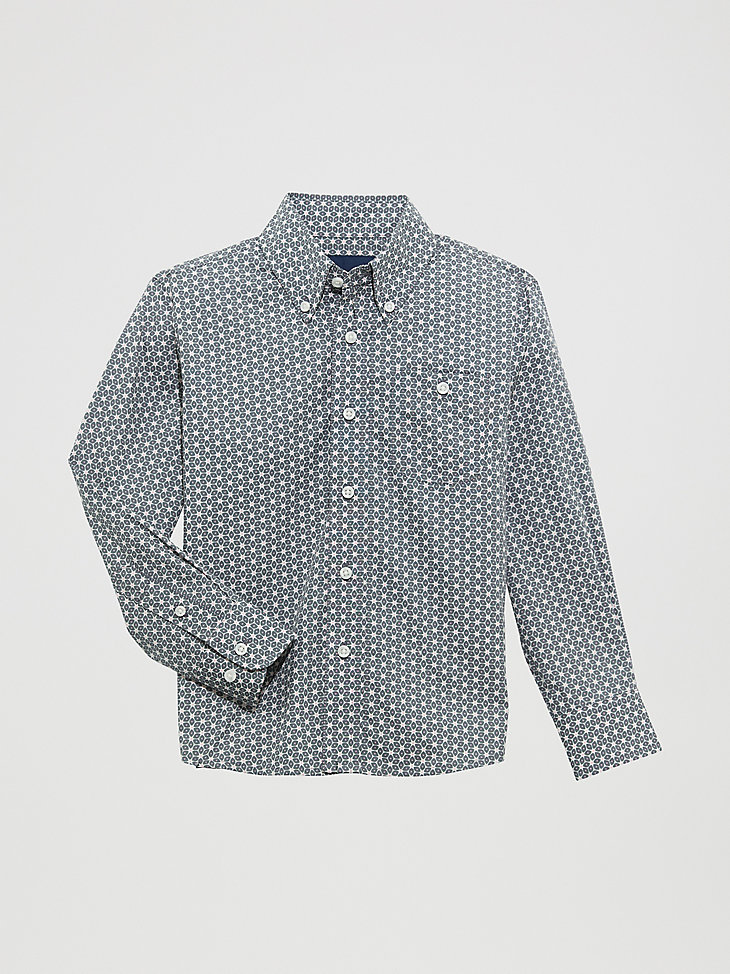 camisa vaquera wrangler bucking cancer para niño gris