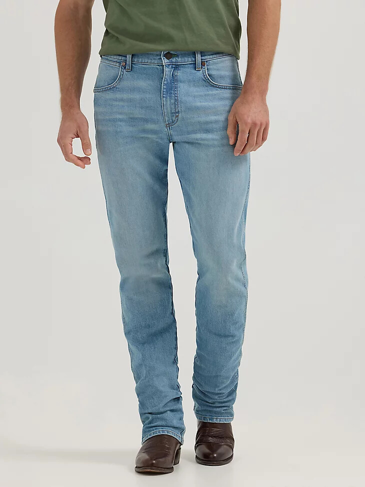 vaqueros wrangler retro de corte ajustado y pierna recta para hombre mendenhall