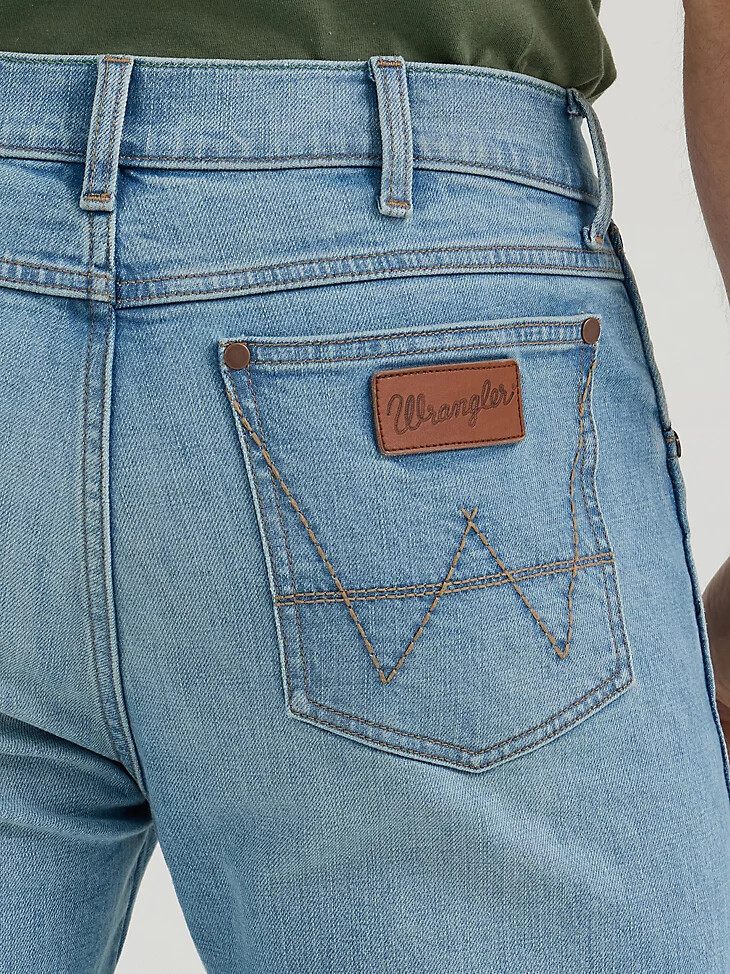 vaqueros wrangler retro de corte ajustado y pierna recta para hombre mendenhall