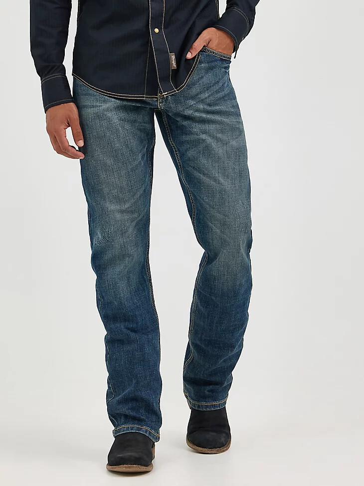 vaqueros wrangler retro slim fit bootcut layton para hombre