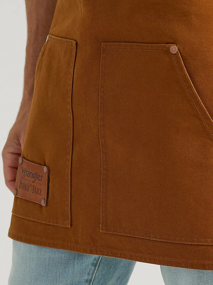 delantal kilderkin de piel de búfalo wrangler x buffalo trace