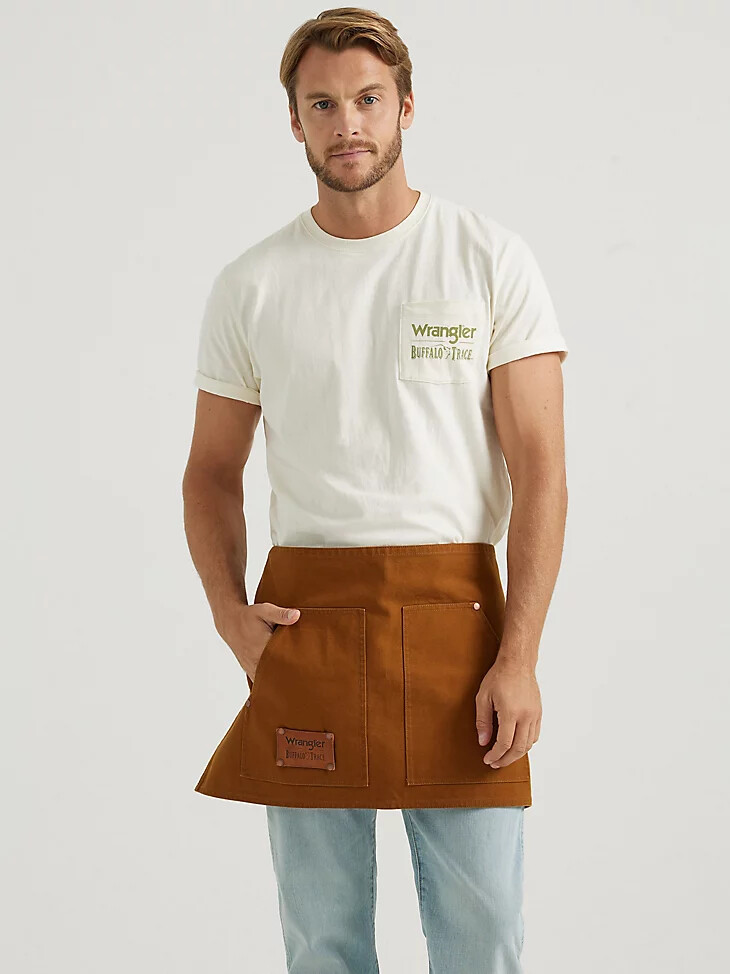 delantal kilderkin de piel de búfalo wrangler x buffalo trace