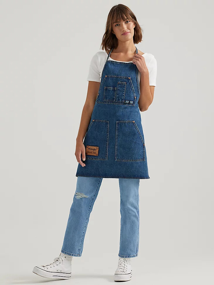 delantal de destiladores wrangler x buffalo trace color roble índigo