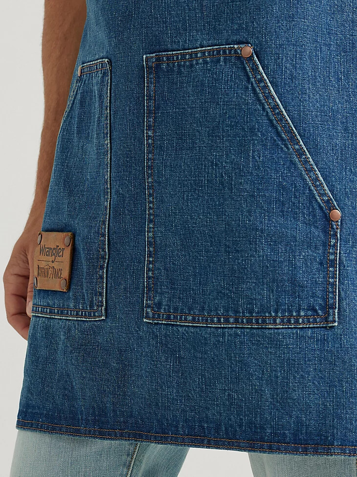 delantal de destiladores wrangler x buffalo trace color roble índigo