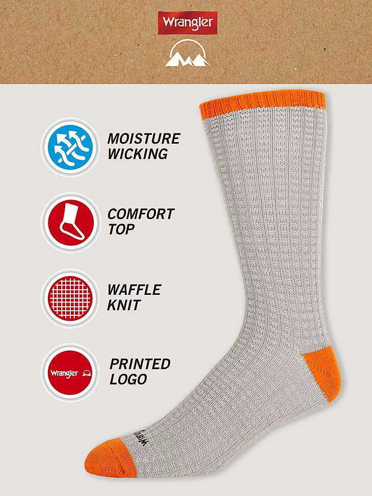 calcetines gruesos jaspeados para hombre paquete de 3 grisnaranjanegro