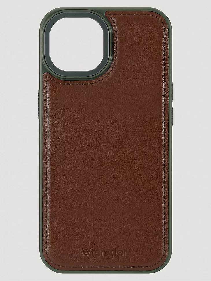 funda de cuero marrón para smartphone