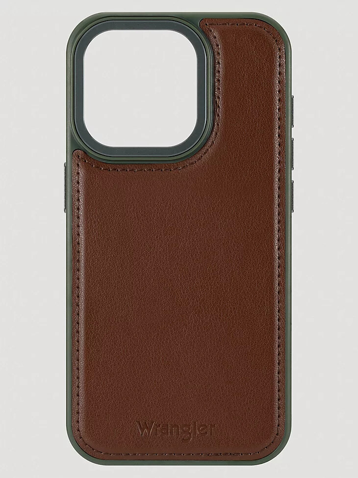 funda de cuero marrón para smartphone