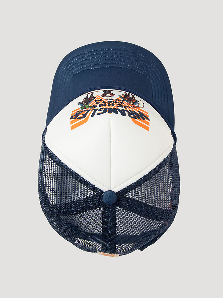 gorra de camionero pauly de wrangler x whataburger en azul marino
