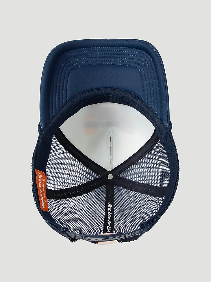 gorra de camionero pauly de wrangler x whataburger en azul marino