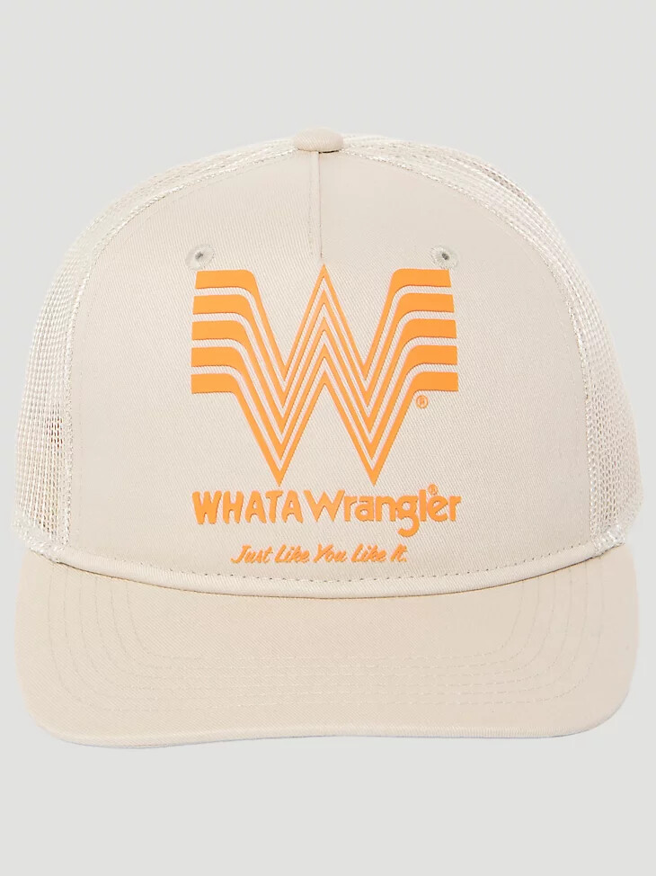 gorra de camionero heritage de wrangler x whataburger marshmallow
