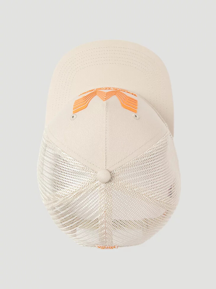 gorra de camionero heritage de wrangler x whataburger marshmallow