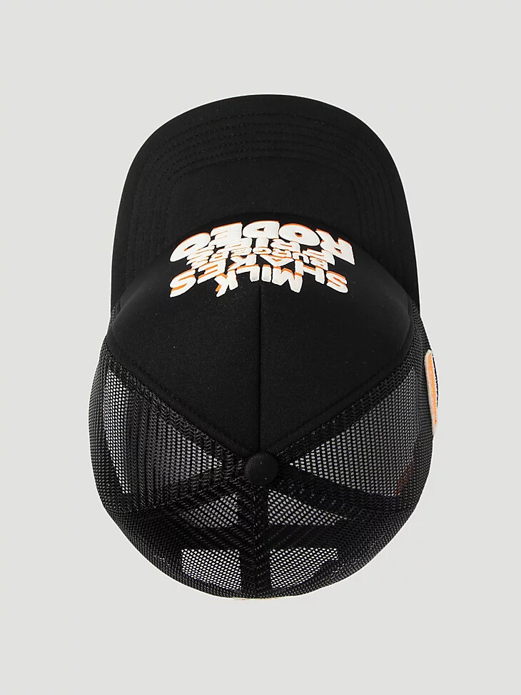 gorra de camionero negra con diseño de tortuga de wrangler x whataburger