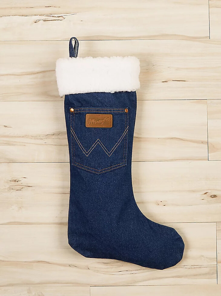 medias navideñas de mezclilla sherpa wrangler prelavadas