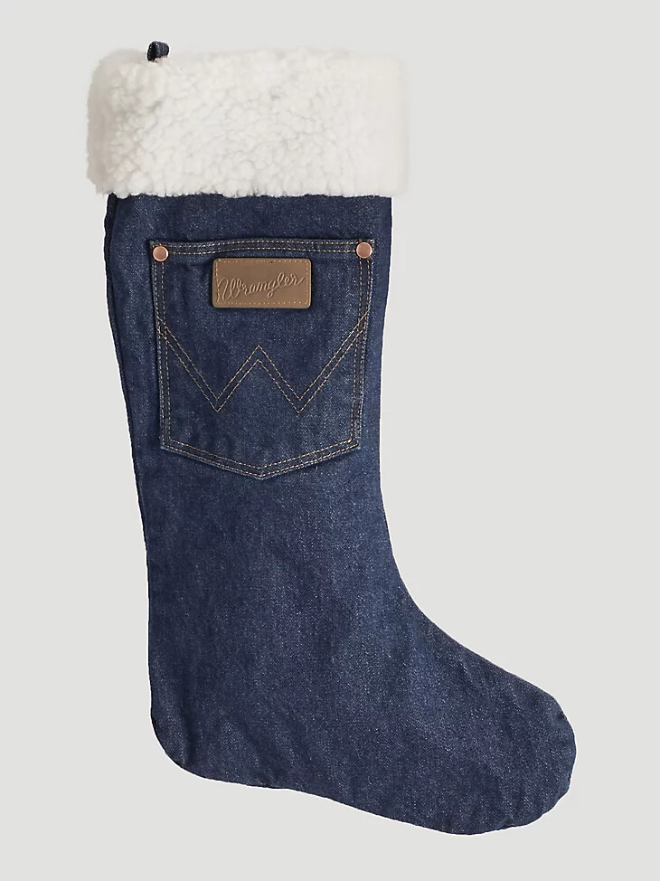 medias navideñas de mezclilla sherpa wrangler prelavadas