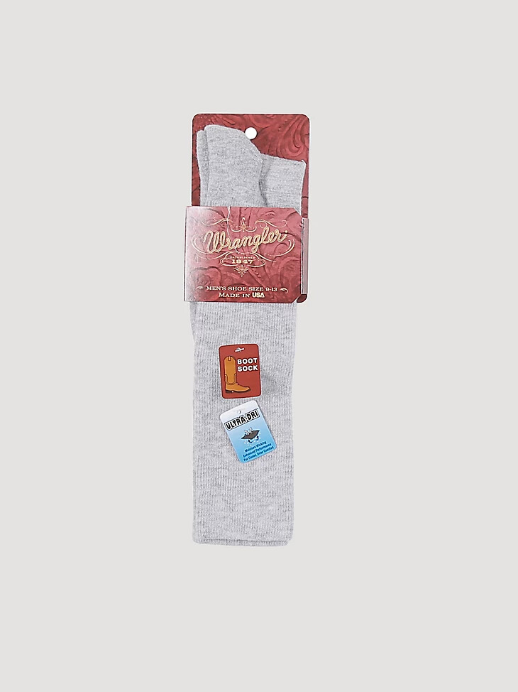 calcetín clásico para botas de hombre gris
