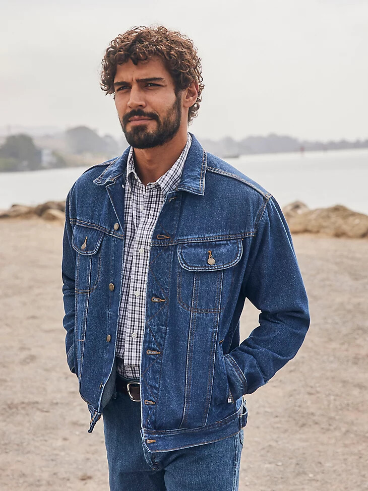 chaqueta vaquera wrangler rugged wear color índigo antiguo