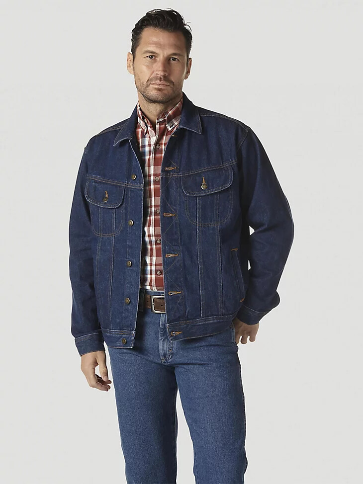 chaqueta vaquera wrangler rugged wear color índigo antiguo