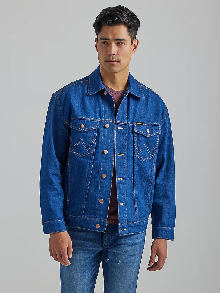 chaqueta anti-ajuste heritage para hombre azul wrangler