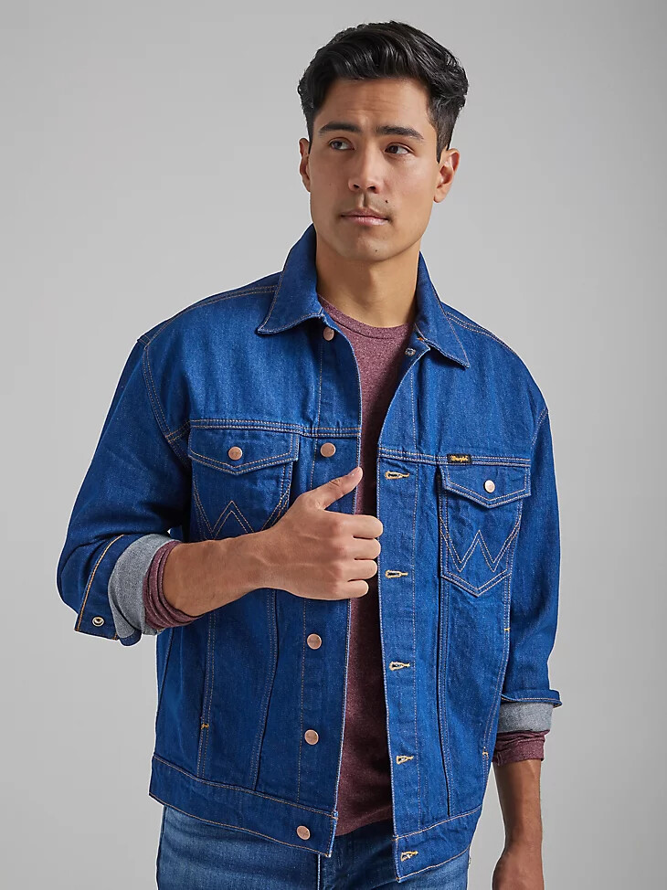 chaqueta anti-ajuste heritage para hombre azul wrangler