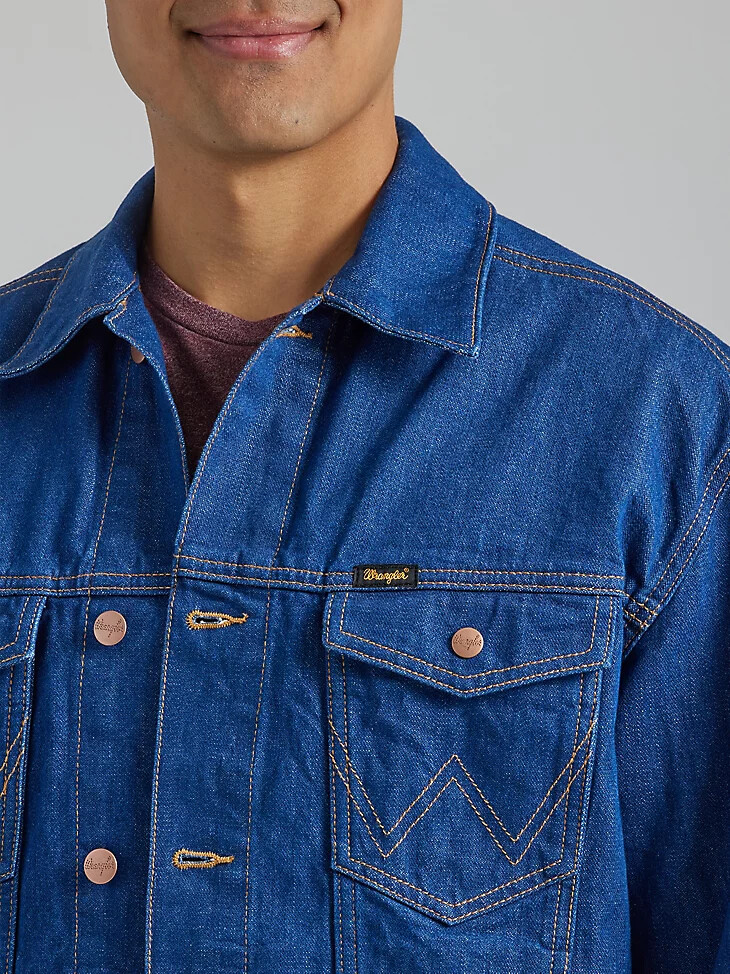 chaqueta anti-ajuste heritage para hombre azul wrangler
