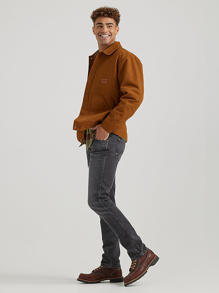 chaqueta wrangler x buffalo trace distillers para hombre estilo antiguo