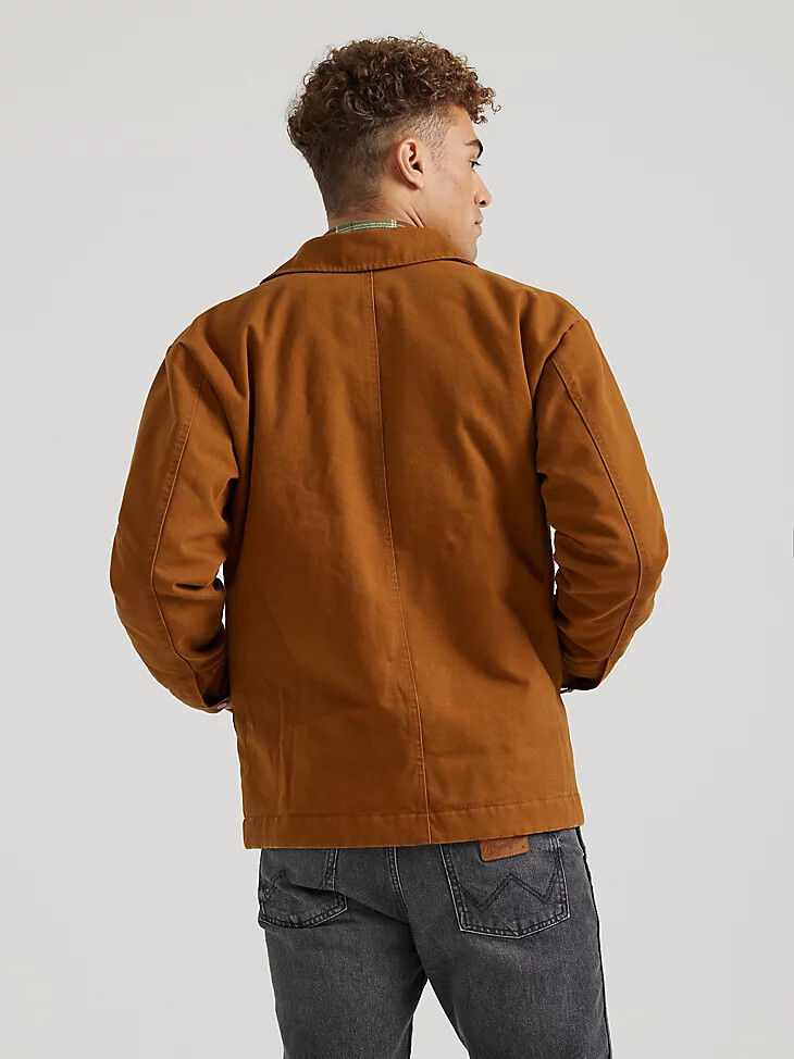 chaqueta wrangler x buffalo trace distillers para hombre estilo antiguo