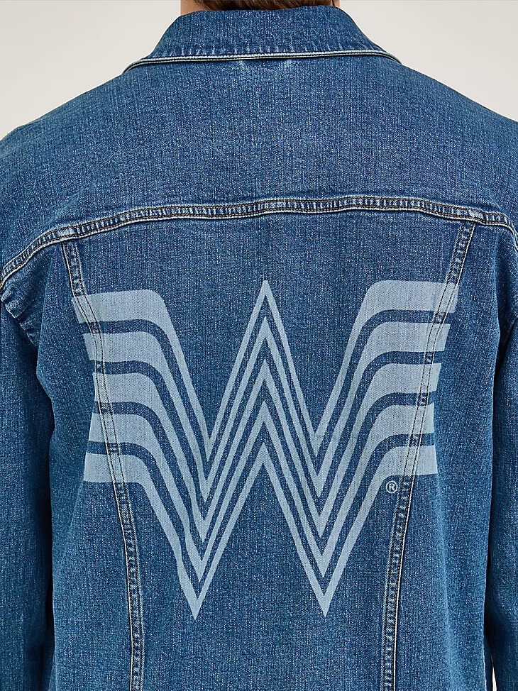 chaqueta vaquera láser wrangler x whataburger rodeo dust fade