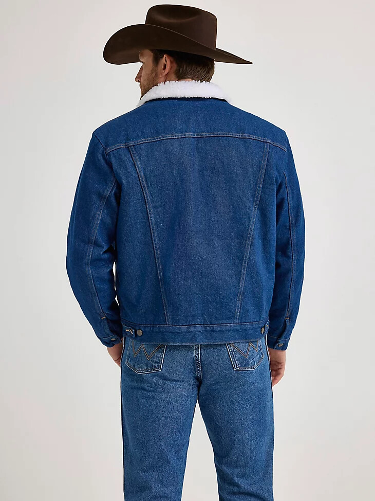 chaqueta vaquera con forro de sherpa estilo western de wrangler