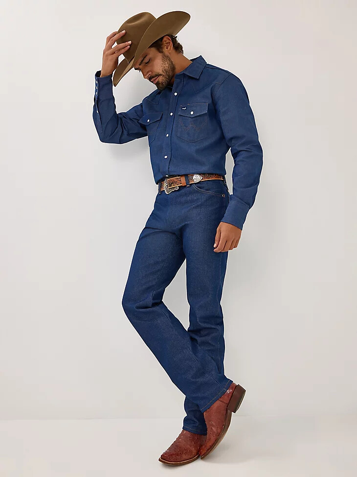 vaqueros rígidos wrangler cowboy cut original fit rigid indigo