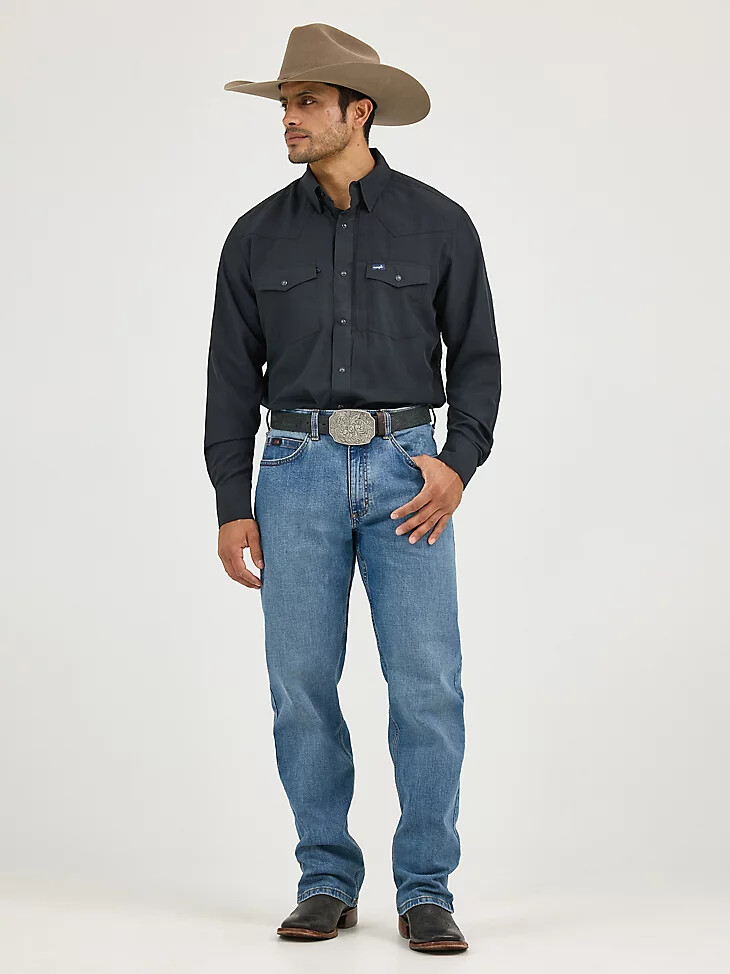 vaqueros wrangler 20x active flex de corte relajado para hombre azul almirante