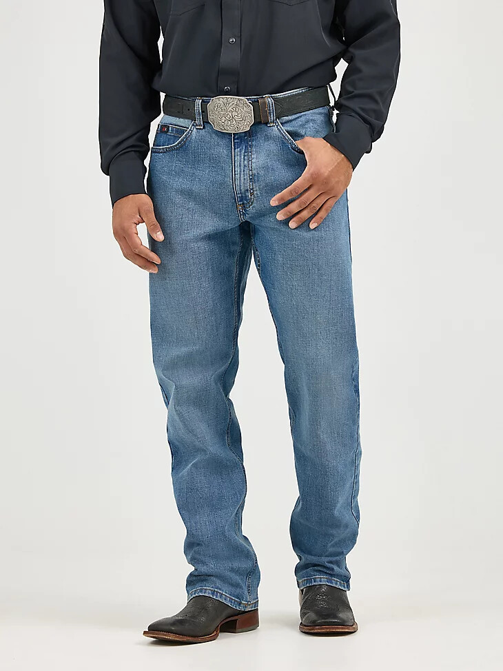 vaqueros wrangler 20x active flex de corte relajado para hombre azul almirante