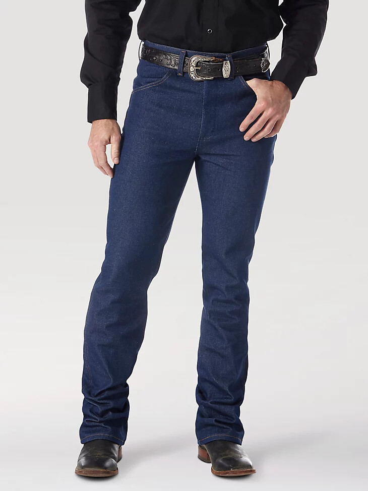 wrangler cowboy cut bootcut jean rigid - slim fit jean navy