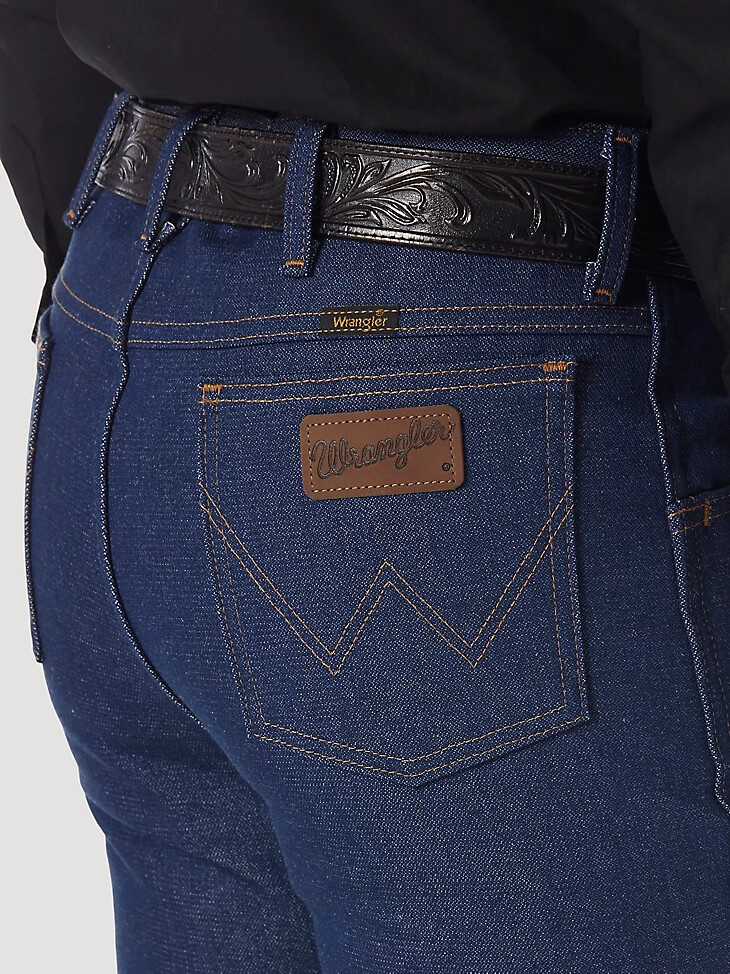 wrangler cowboy cut bootcut jean rigid - slim fit jean navy