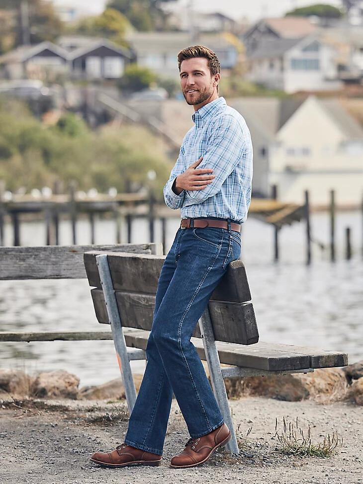 wrangler rugged wear performance series relaxed fit jean dark stone